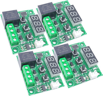 Grahikum W1209 digital temperature Controller Switch thermostat Controller Digital LED Display (Pack of 4) Temperature Sensor and Controller Electronic Hobby Kit