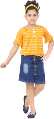 Style Stop Girls Party(Festive) Top Skirt(Yellow)