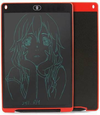 wiggly wag 8.5 inch lcd writing tablet red(Black, Red)