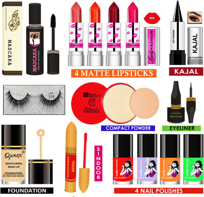 Lady FASHION First Choice Premium Makeup Kit of 15 Items 110721C1320(Pack of 15)