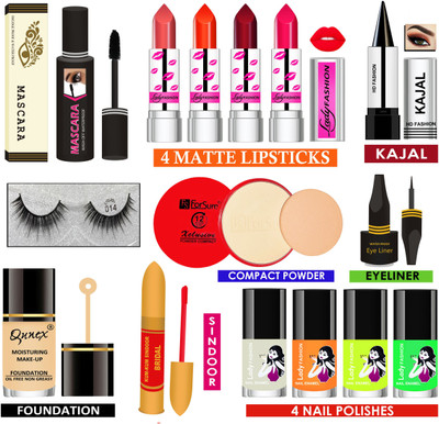 Lady FASHION First Choice Premium Makeup Kit of 15 Items 110721C1344(Pack of 15)