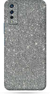 Satisfactory Vivo Y12s Mobile Skin(Silver Glitter Skin With Matte Finish)