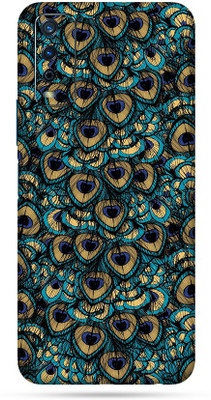 Satisfactory Vivo Y12s Mobile Skin(Peacock Feather Glitter Skin With Matte Finish)