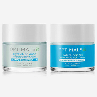 Oriflame Optimals Hydra Radiance Hydrating Day Cream and Nourishing Night Cream Normal/Combination Skin (Combo of 2)(100 g)