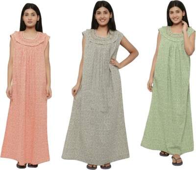 PALIVAL Women Nighty Set(Multicolor)