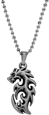 M Men Style Rock Star Jewellery Fancy Fashion Vintage Dragon Charm Pendant Necklace Chain For Men & Women Titanium, Sterling Silver Stainless Steel Pendant