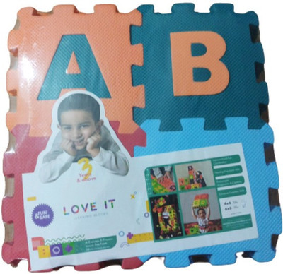 Ashmi ABC And Numbers Multi-Color Functional 36 Pieces 6 X 6 Inch EVA Floor Mats Building Blocks for Kids Above 3 Years(36 Pieces)