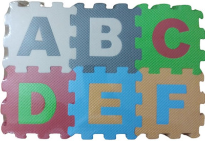 GKids ABC and Numbers Multi-Colored 36 Pieces EVA Floor Mats Building Interlocking Blocks Puzzle for Kids, Puzzle EVA Foam Mat for Children Above 3 Years 4 X 4 Inch(36 Pieces)