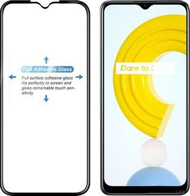 kentop Edge To Edge Tempered Glass for Realme C25(Pack of 1)