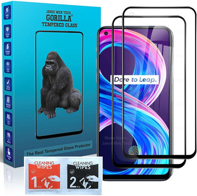 Janvi Web Tech Gorilla Tempered Glass Guard for Realme 8, Realme 8 Pro(Pack of 2)