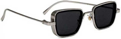RMKK Retro Square Sunglasses(For Men & Women, Black)