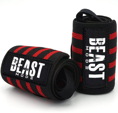 STEIGEN FITNESS Professional Wrist Wrap Bands, Wrist Support for Gym, Gym Gloves Elastic Straps Wrist Support(Red, Black)