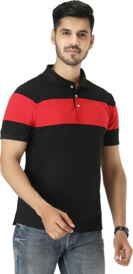 FRILL FASHIONS Solid Men Polo Neck Multicolor T-Shirt