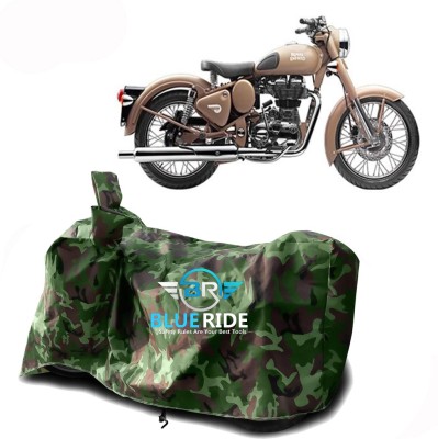 BLUERIDE Two Wheeler Cover for Royal Enfield(Classic Desert Storm, Green)