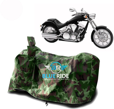 BLOERIDE Two Wheeler Cover for Honda(VT 1300CX, Green)