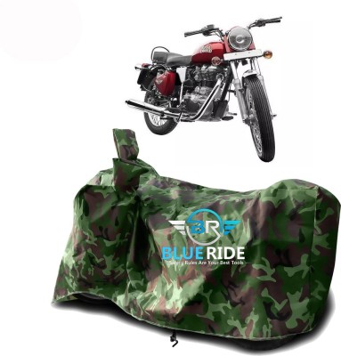 BLUERIDE Two Wheeler Cover for Royal Enfield(Electra 4S, Green, Brown)