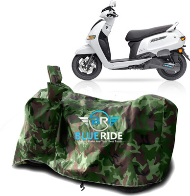 BLOERIDE Two Wheeler Cover for TVS(iQube, Green)