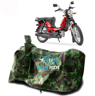 BLOERIDE Two Wheeler Cover for TVS(Heavy Duty Super XL, Green, Brown)