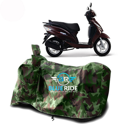 BLOERIDE Two Wheeler Cover for TVS(Wego, Green)