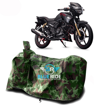 BLOERIDE Two Wheeler Cover for TVS(Apache RTR 160, Green)