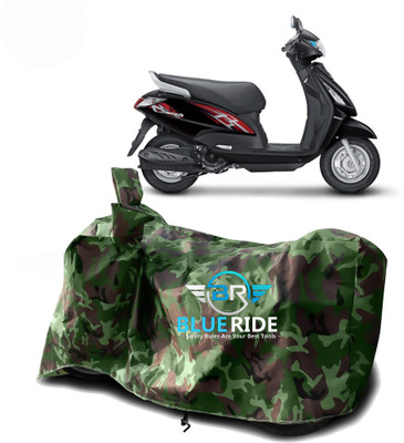 BLOERIDE Two Wheeler Cover for Suzuki(Swish, Green, Brown)