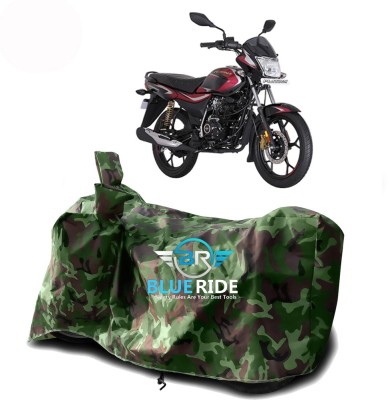 BLUEERIDE Two Wheeler Cover for Bajaj(Platina 110 H-Gear, Green)