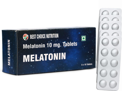BEST CHOICE NUTRITION Melatonin 10 mg sleeping tablets (50 Veg Tablets)(50 Tablets)