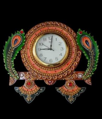 SHUBH CREATIONS Analog 59 cm X 53 cm Wall Clock(Multicolor, With Glass, Standard)