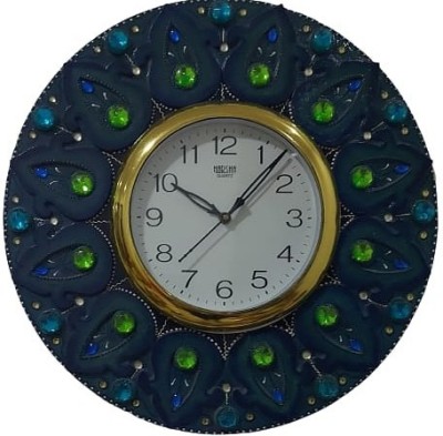 SHUBH CREATIONS Analog 43 cm X 43 cm Wall Clock(Multicolor, With Glass, Standard)
