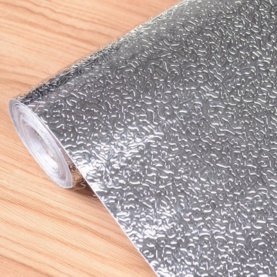 Ruchi World Foils Abstract Silver Wallpaper(L x W: 200 cm x 60 cm)