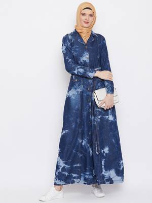 Momin Libas ADM49220 Denim Burqa With Hijab
