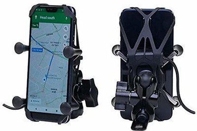 Wifton Motorcycle Mobile Phone Holder with Fast Charging Bike Mobile Holder(Black)