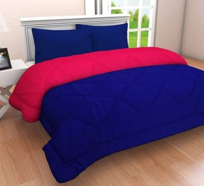 Vinayak Enterprises Self Design Single Comforter for  AC Room(Polyester, Blue, Pink)