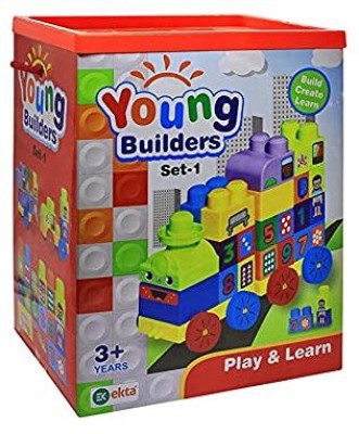 PEZYOX Young Builders Set 1 Building Blocks for Toddlers Play Activity Game Toy for Kids(Multicolor)