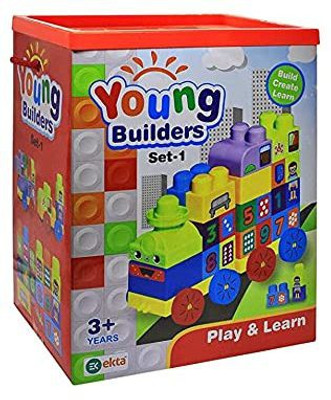 PEZYOX Young Builders Set 1 Building Blocks for Toddlers Play Activity Game Toy for Kids(Multicolor)