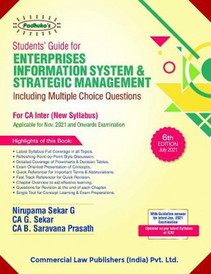 Students Guide for Enterprise Information Systems & Strategic Management Including MCQs For CA Inter New Syllabus (Applicable for Nov 2021 and onwards examination)(Paperback, G. Sekar, B. Saravana Prasath, Nirupama Sekar G.)