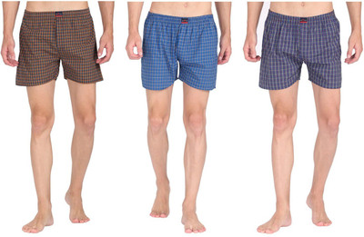 LA' ROSY Checkered Men Boxer