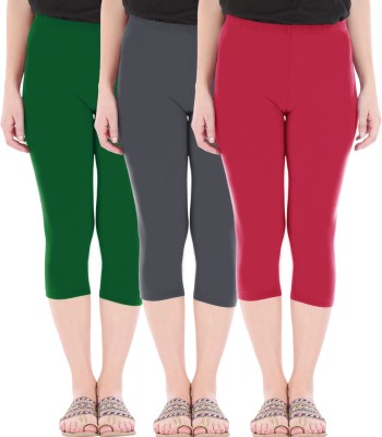 BEFLI Women Green, Grey, Red Capri