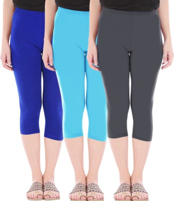 BEFLI Women Blue, Blue, Grey Capri