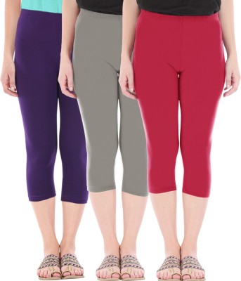 BEFLI Capri cotton solid Women Multicolor Capri