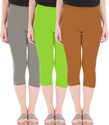 BEFLI Capri Leggings Women Grey, Green, Green Capri