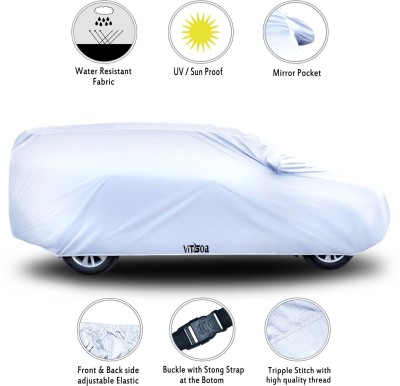 VITSOA Car Cover For Toyota Land Cruiser (With Mirror Pockets)(Silver)