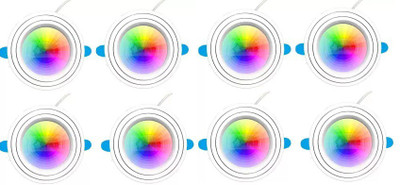 Nightstar 9 Watt 3 Colour in 1 Ceiling Light Pack of 8 Recessed Ceiling Light Ceiling Lamp(Multicolor)