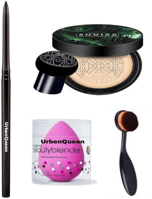 URBEN QUEEN Kajal & Face Blendar puff(4 Items in the set)