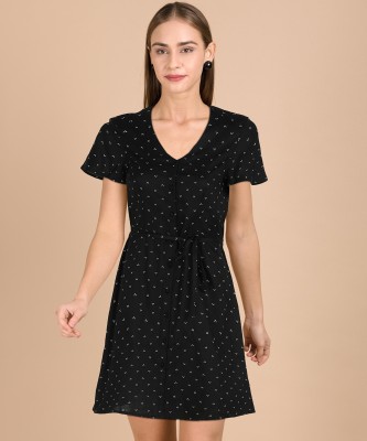 Aditya Birla -abof Women Shirt Black Dress