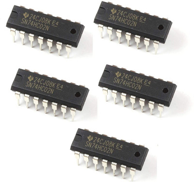 INVENTO 74HC02 7402 IC NOR Gate Logic Gate, 2 Input, 5.2 mA, 2 V to 6 V, DIP-14 Automotive Electronic Hobby Kit