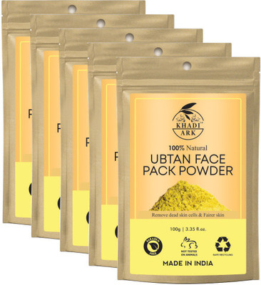 Khadi Ark Powder, Safron & Turmeric Extracts (Pack Of 5,100 GM Each) Scrub(500 g)