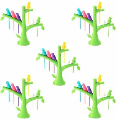 hc the crafts Disposable Plastic Fruit Fork Set(Pack of 5)