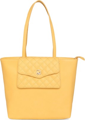 United Colors of Benetton Women Yellow Tote