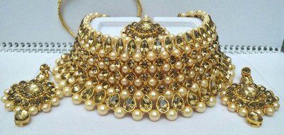 Suman jewels Alloy Gold-plated Gold Jewellery Set(Pack of 1)
